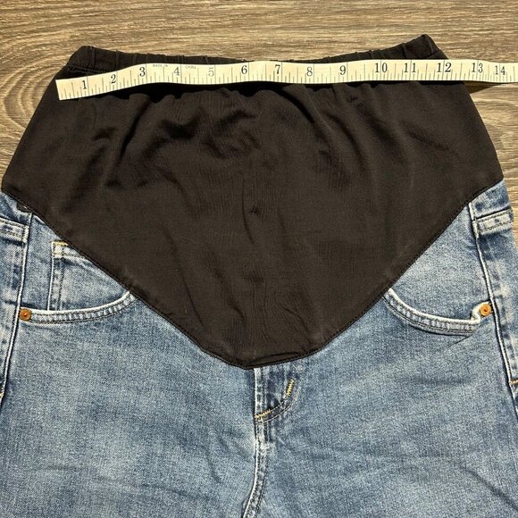 Citizens of Humanity 27 Maternity Jeans Full Panel Straight Crop Leg Light Wash - Picture 5 of 12